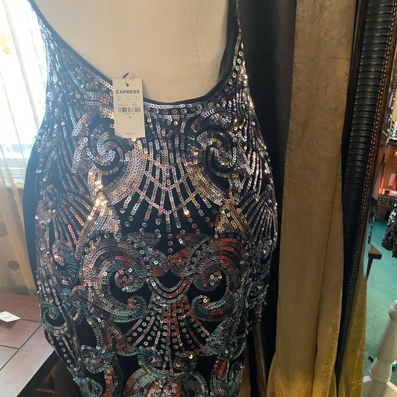 Express sequin & velour dressy dress - Picture 6 of 15